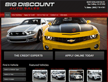 Tablet Screenshot of bigdiscountautos.com